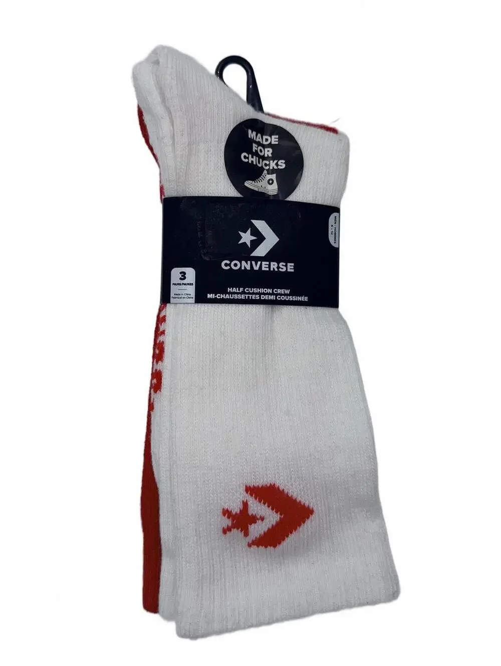 Converse Half Cushion Crew Socks Men's Size 6-12 3-Pack - Picture 1 of 3